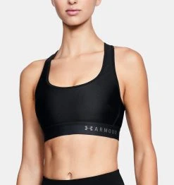 Under Armour Crossback Mid Bra | Black Bras & Undies