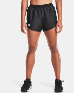 Under Armour UA Fly By Short | Black Heather Bottoms
