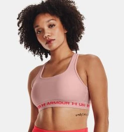 Under Armour UA Crossback Mid Bra | Retro Pink Light Heather 8 Under Armour UA Crossback Mid Bra | Retro Pink Light Heather