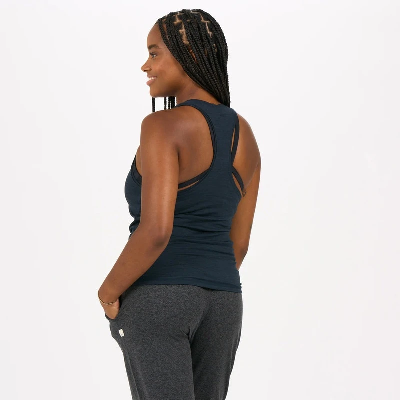 Vuori Women's Lux Tank | Ink Heather 9 Vuori Women's Lux Tank | Ink Heather