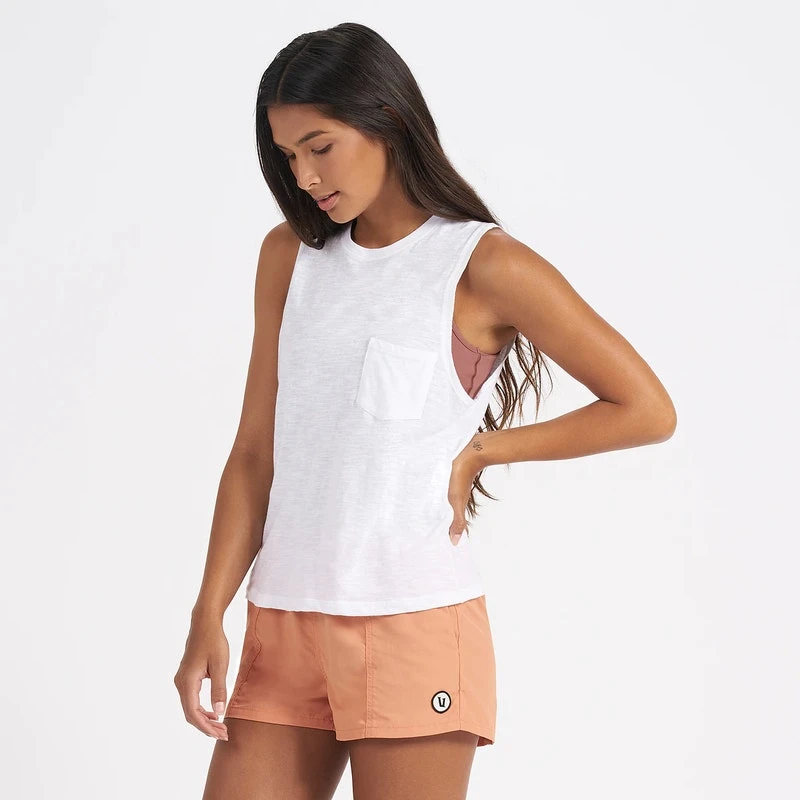 Vuori Women's Sunset Tank | White 3 Vuori Women's Sunset Tank | White