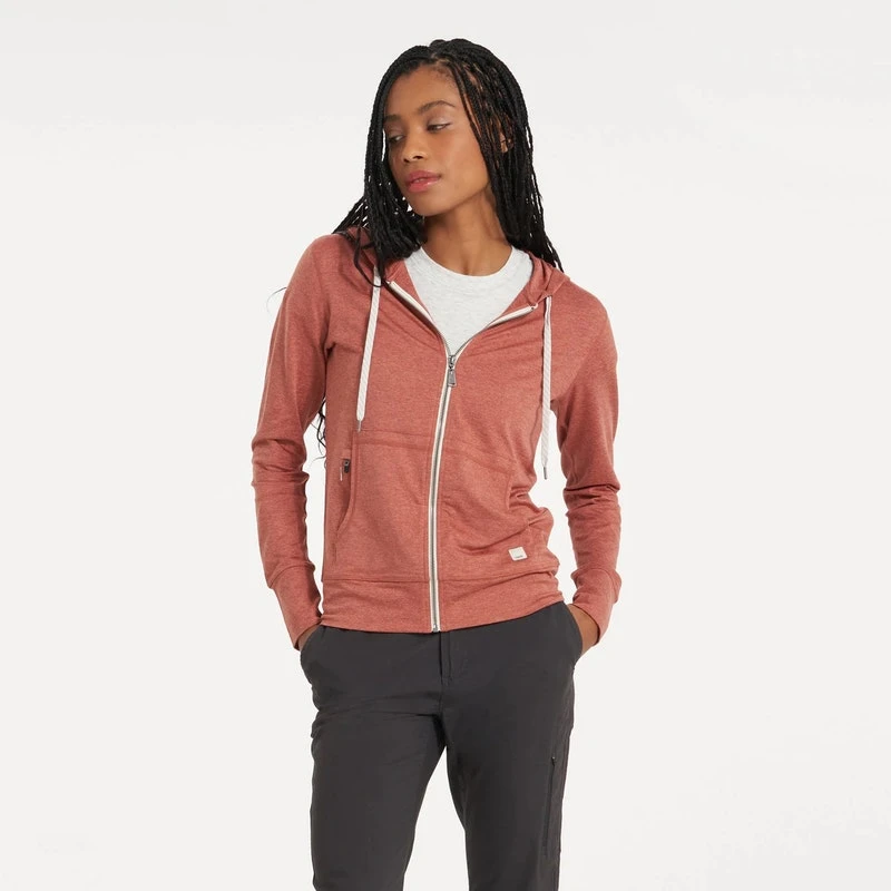 Vuori Women's Halo Hoodie | Cinnamon Heather 3 Vuori Women's Halo Hoodie | Cinnamon Heather