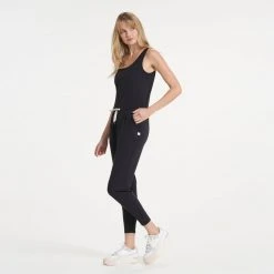 Vuori Women's Lux Harem Jumpsuit | Black Bottoms