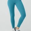 Alo Women's Airbrush 7/8 Legging | Blue Splash Bottoms