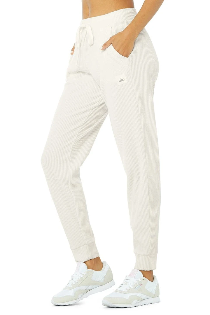 Alo Women's Muse Sweatpants | Ivory Bottoms 4 Alo Women's Muse Sweatpants | Ivory Bottoms
