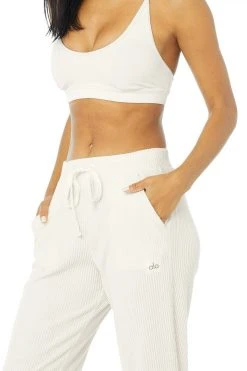 Alo Women's Muse Sweatpants | Ivory Bottoms