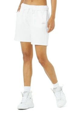Alo Women's Accolade Short | White Bottoms