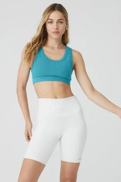 Alo Women's Wellness Bra | Blue Splash