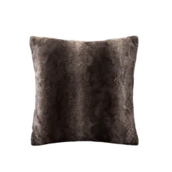 Olliix Faux Fur Throw Pillow | Mink Brown