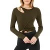 Alo Women's Peak Long Sleeve | Dark Olive 1 Alo Women's Peak Long Sleeve | Dark Olive