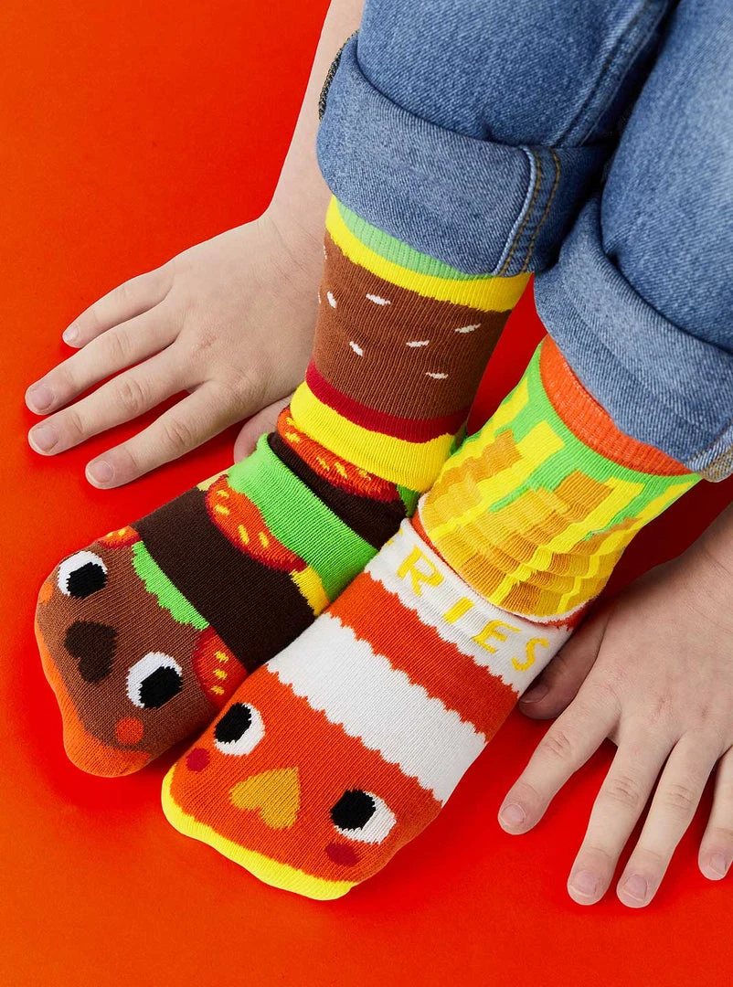 Pals Socks Kids' Socks | Burger And Fries 3 Pals Socks Kids' Socks | Burger And Fries