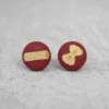Jewelry Rachel O's - Pasta Fabric Button Earrings