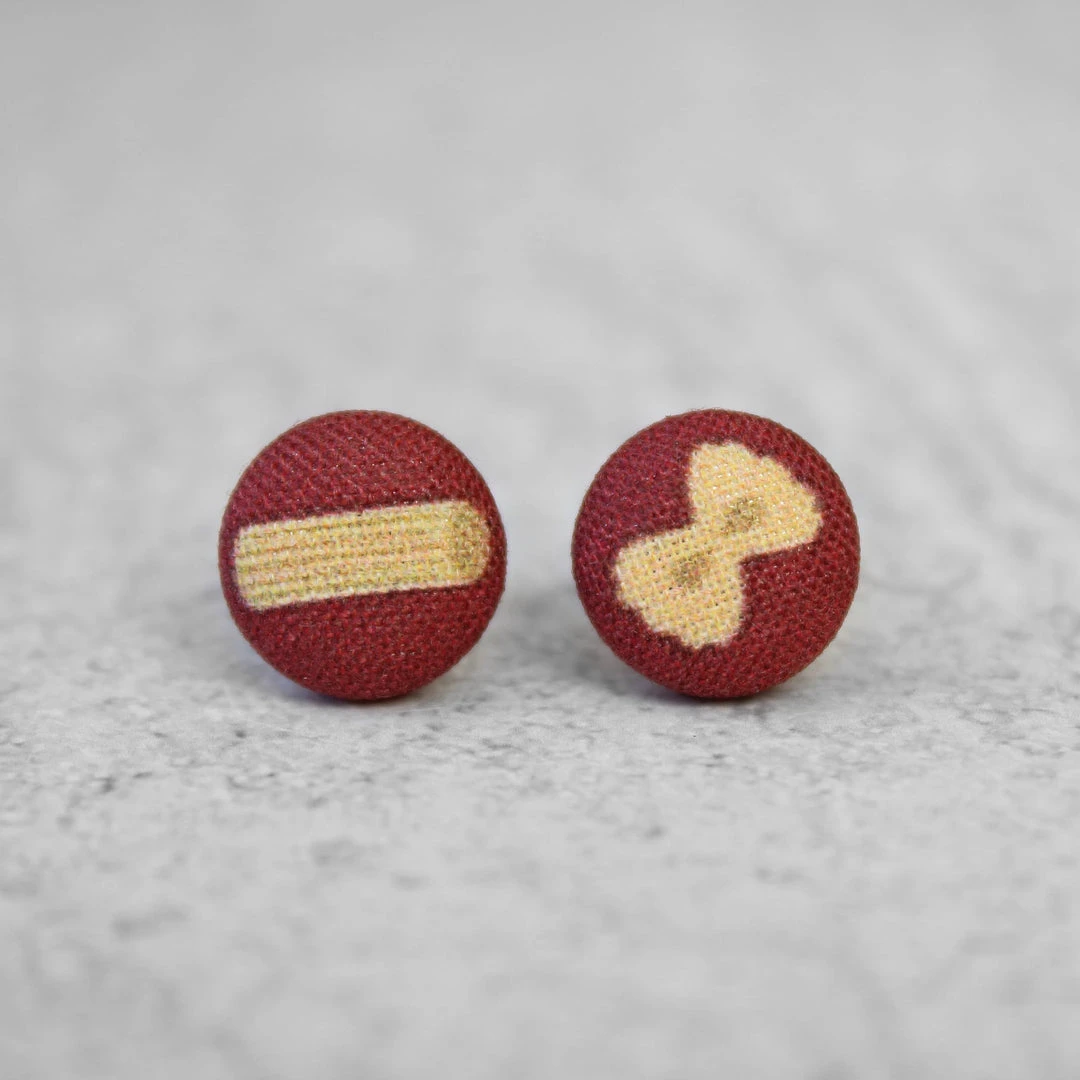 Jewelry Rachel O's - Pasta Fabric Button Earrings 3 Jewelry Rachel O's - Pasta Fabric Button Earrings