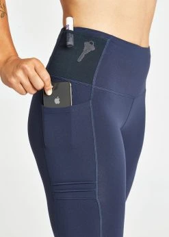 Oiselle Pocket Jogger Tights | Ink Blue