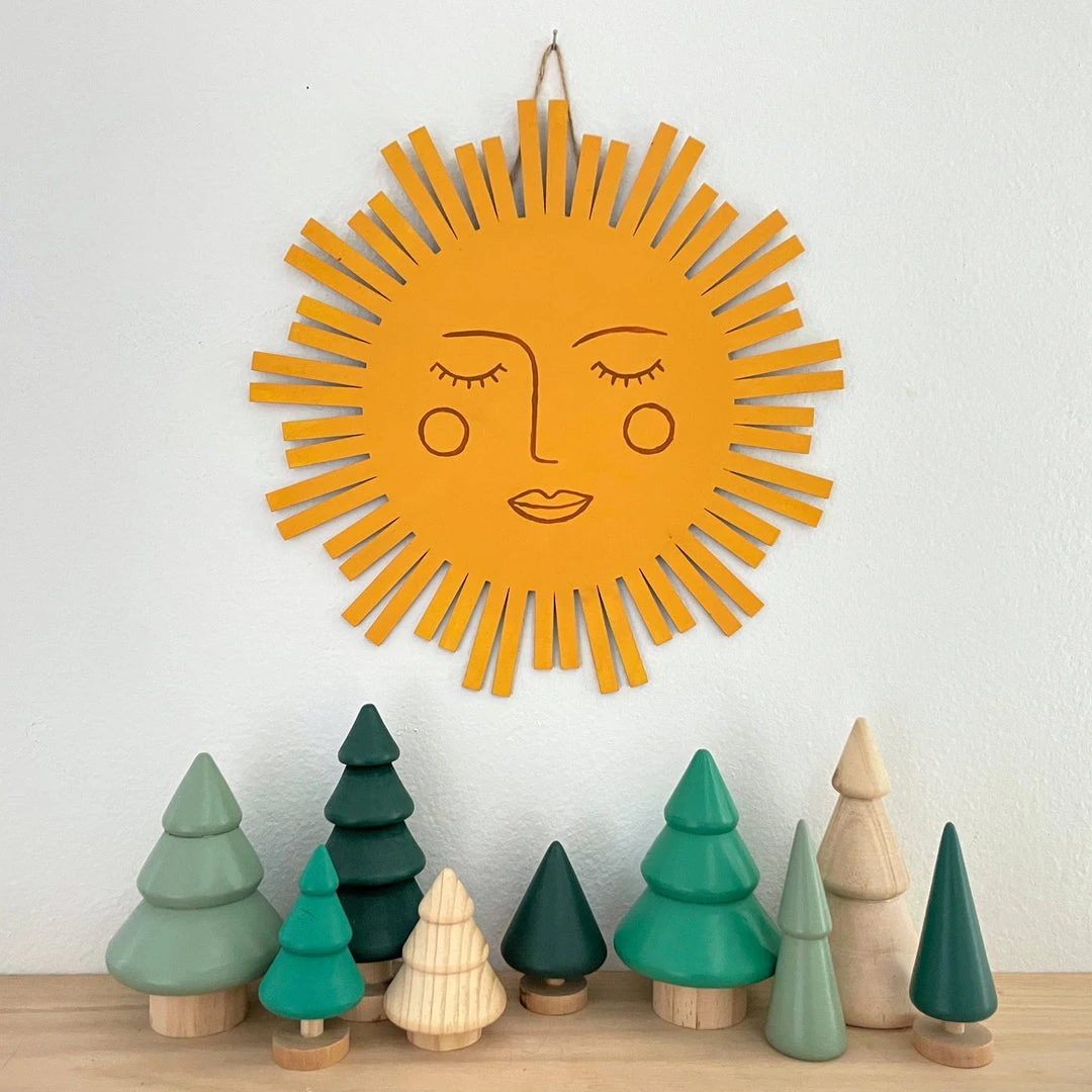 Gifts & Home Bramble Workshop - Sun Wall Art, Hand Painted 3 Gifts & Home Bramble Workshop - Sun Wall Art, Hand Painted