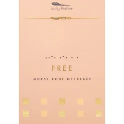 Lucky Feather Morse Code Necklaces 17 Lucky Feather Morse Code Necklaces