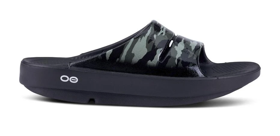 Oofos Women's OOahh Luxe Slide | Green Camo 4 Oofos Women's OOahh Luxe Slide | Green Camo