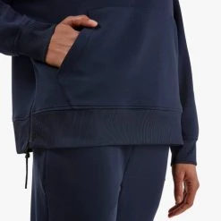 On Running Women's Hoodie | Navy Tops 15 On Running Women's Hoodie | Navy Tops