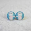 Rachel O's -Otter Fabric Button Earrings Jewelry