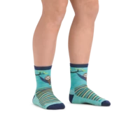 Darn Tough Kids Micro Crew | Lazy Daze Aqua Socks