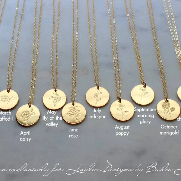 Laalee Jewelry Accessories & Sundries LaaLee Birth Flower Necklaces 3 Laalee Jewelry Accessories & Sundries LaaLee Birth Flower Necklaces