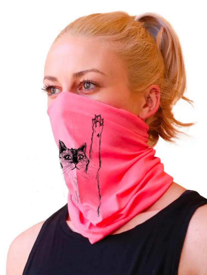 Megan Lee Accessories & Sundries Buff With Cat | Neon Pink Or Green 3 Megan Lee Accessories & Sundries Buff With Cat | Neon Pink Or Green