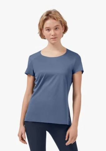 On Running Women's Performance-T | Cerulean/Black Tops 3 On Running Women's Performance-T | Cerulean/Black Tops