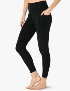 Beyond Yoga Bottoms Women's Pocket Midi | Darkest Night