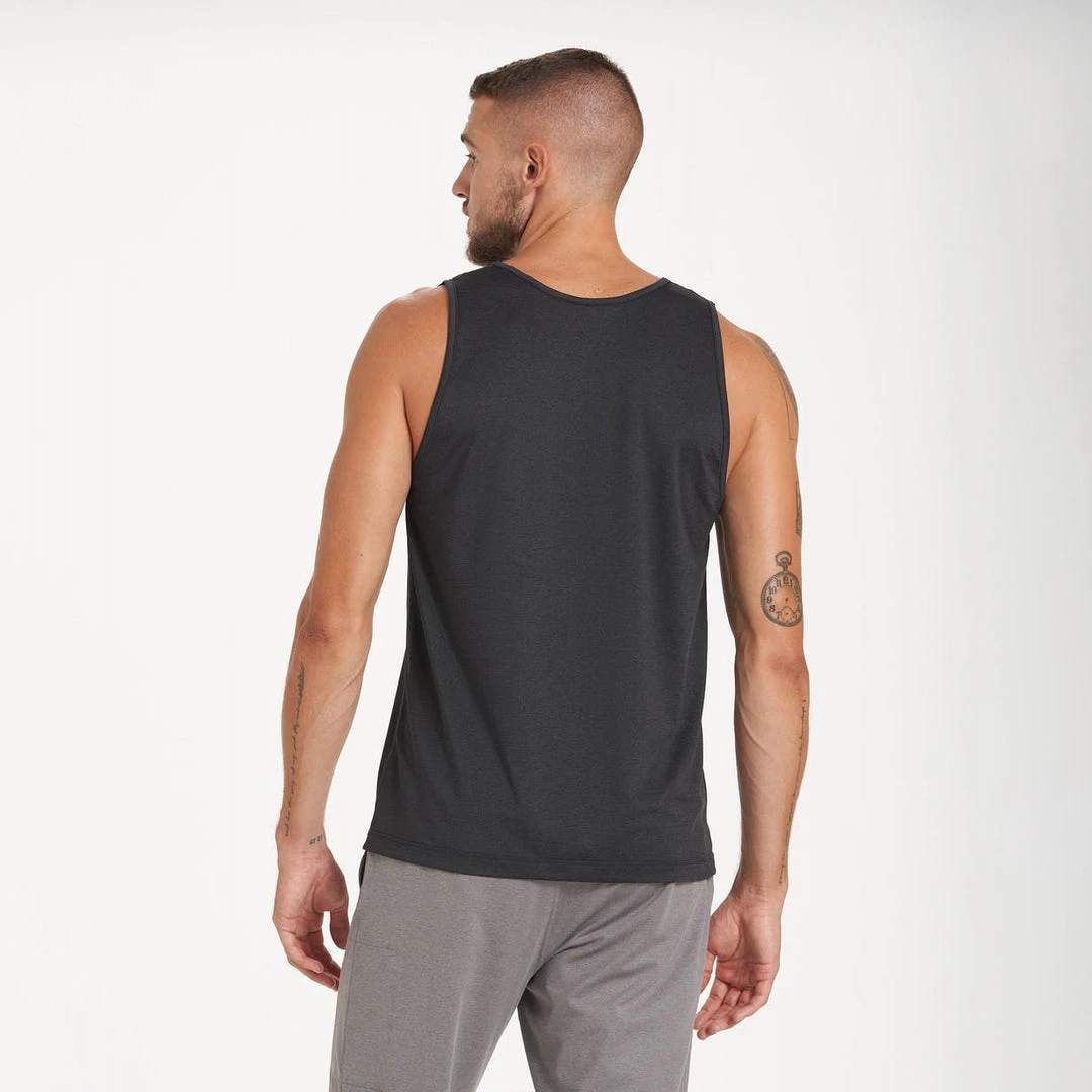 Vuori Men's Tradewind Performance Tank | Black Heather 5 Vuori Men's Tradewind Performance Tank | Black Heather