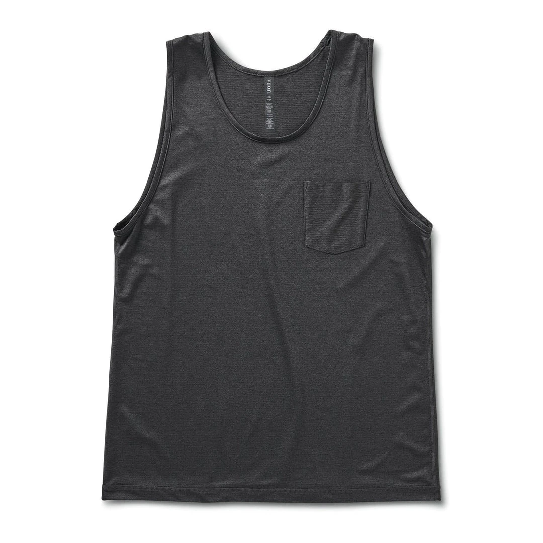 Vuori Men's Tradewind Performance Tank | Black Heather 3 Vuori Men's Tradewind Performance Tank | Black Heather