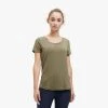 On Running Tops Women's Active-T Breathe | Olive