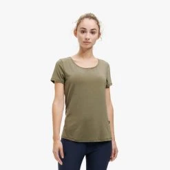 On Running Tops Women's Active-T Breathe | Olive